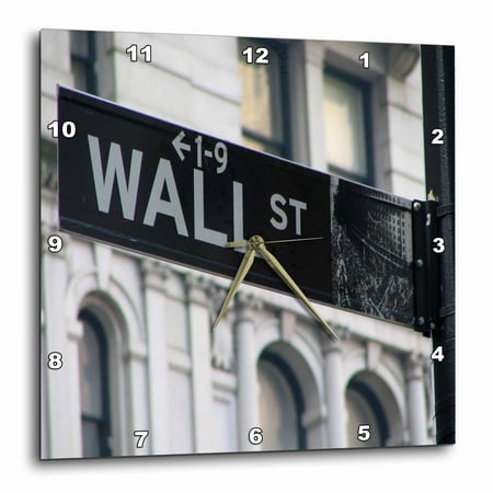 3dRose WALL STREET - Wall Clock, 10 by 10-inch