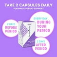 thumbnail image 5 of Pamprin Botanicals Supplement for PMS & Period Support, with Ashwagandha, Magnesium, Turmeric, Vitamin B6, Chasteberry, 22 Count, 5 of 7