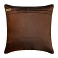 thumbnail image 2 of The HomeCentric Decorative Throw Pillow Cases Brown Pack of 2, 20"x20" (50x50 cm) Art Silk Crystals, Pintucks Cushion Covers For Sofa, Striped Modern Style - Brown Crystals, 2 of 5