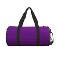 thumbnail image 2 of Gaeub Purple Lightweight Travel Cylinder Bag Gym Tote Bag Sports Training Duffle Bag with Pockets and Straps, 2 of 8