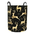 thumbnail image 2 of Xecao Christmas Gold Deers Print Laundry Hamper Basket,designed for Blanket Storage and Nursery Clothes in the Bedroom, 2 of 8