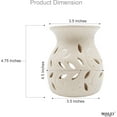 thumbnail image 2 of Hosley Elegant Ceramic Oil Warmers with Leaf Pattern and Speckle Design 4.5 Inches High Set of 3, 2 of 9