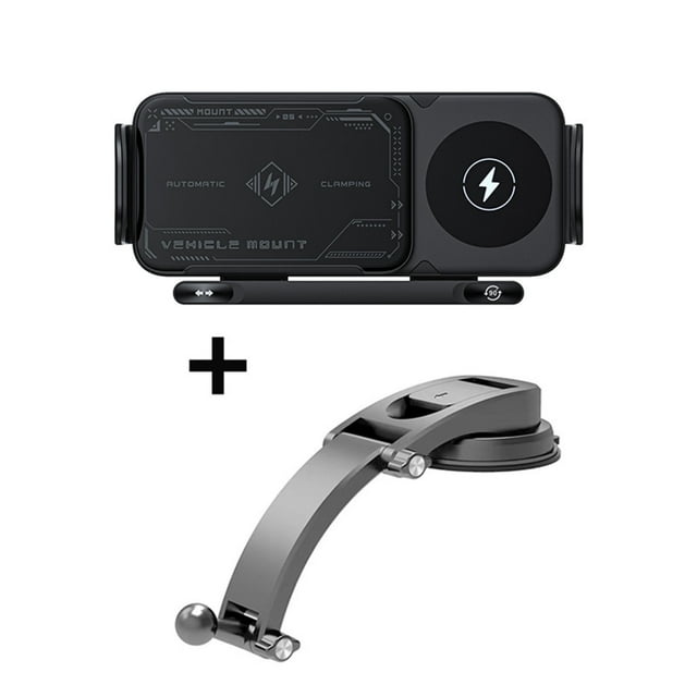 Upgrade High Intelligent 2 In 1 Auto Rotating Wireless Charging Dock Smart Car Mount Holder For Mobile Phone Pad And Foldable Device Universal Compatibility