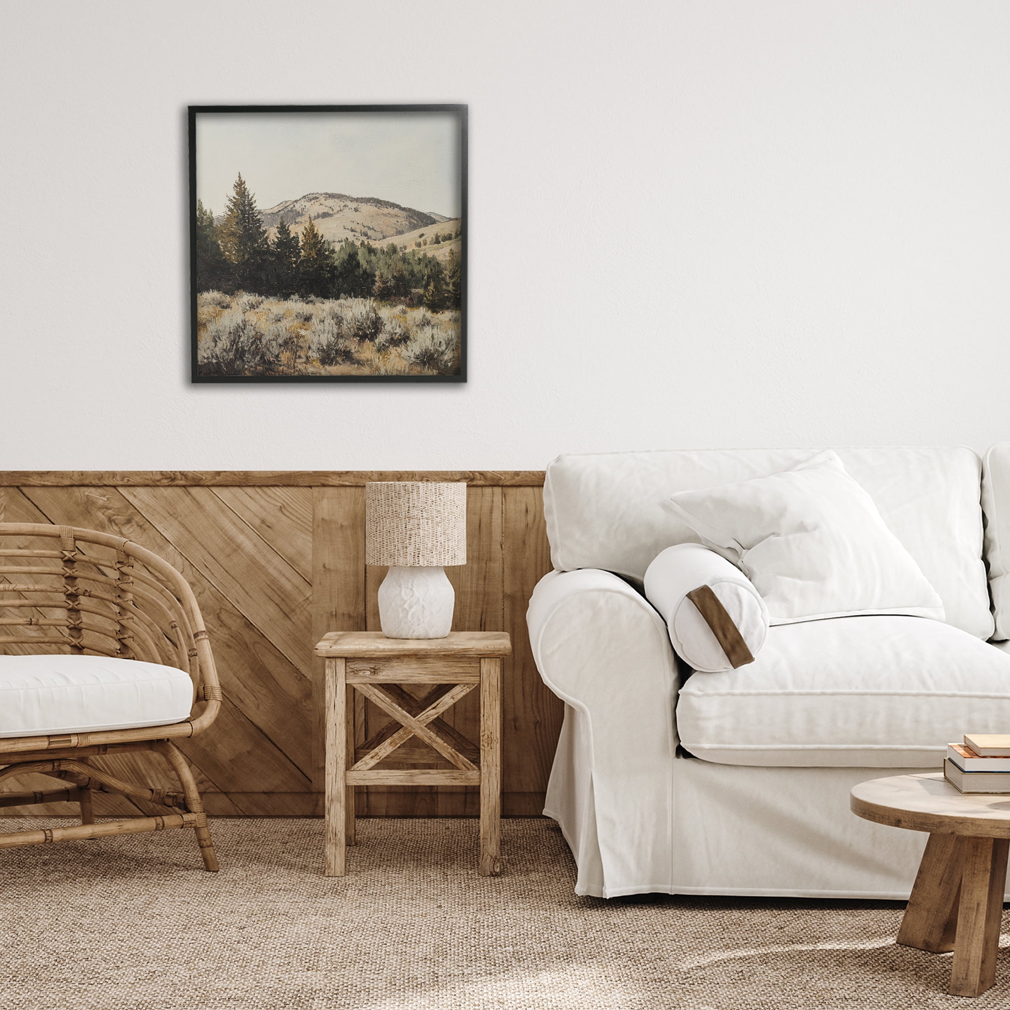 Stupell Industries Cedar Mountain View Black Framed Giclee Art, design by Petal Prints Design