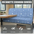 thumbnail image 4 of XYZCANDO Navy Blue Star Print RV Sofa Cover RV Couch Cushion Slipcovers Comfortable Loveseat Slipcovers for Travel Couch Stain Resistant Sofa Cover 2 Backrest Cover & 2 Bench Cover, 4 of 6