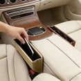 thumbnail image 4 of Car Seat Gap Filler Organizer, Leather Car Seat Storage Box, Between Seats Organizer for Phones, Keys, Sunglasses, No-Drill Car Console Side Pocket for Most Vehicles (Size/Colour as Pictured), 4 of 7