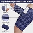 thumbnail image 4 of SupreGear Adjustable Thigh Compression Wraps 2-Pack for Leg Support, Dark Blue, 59 in, 4 of 7