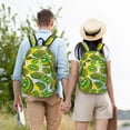 thumbnail image 6 of Balery Watercolor Kiwi Fruits Summer Vintage Canvas Backpack for Men and Women - Large Capacity, Durable Travel Laptop Bag for School, Work, Hiking, and Outdoor Activities, 6 of 7