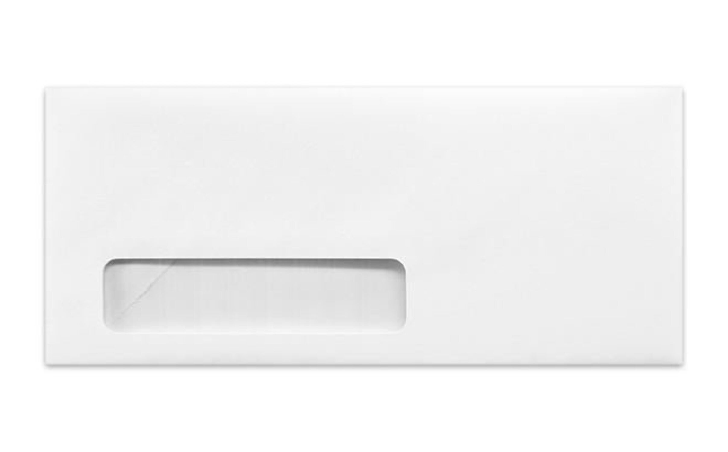 #10 Single Digital Window Envelopes - 2500 Bulk Box - 4 1/8" x 9 1/2" - 24lb White - Gummed - Laser Safe for Printing, Single Left Heat Resistant Window for QuickBooks Invoice or Business Mail