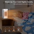 thumbnail image 2 of Calentador Space Heater cinbasr LW012 para interiores de 1200 W con mando a distancia, color blanco, 2 of 6