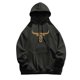 thumbnail image 3 of WILLBEST Sudaderas para Hombre Sudadera con Capucha Informal con Cordón Gráfico De Cabeza De Toro para Hombre Sudadera De Mezcla Cómoda para Uso Diario Mediana​​, 3 of 4