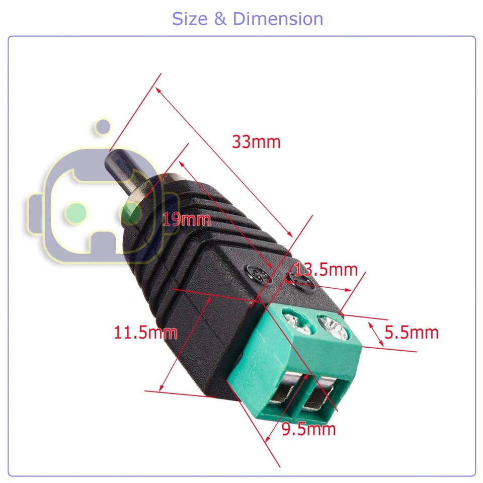5 Pairs Speaker Wire Cable To Audio Female Male Rca Connector Jack Plug Us Ship