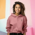 thumbnail image 3 of Dalix Espresso Martini Embroidered Hoodie Fleece Long Sleeve Cropped Sweatshirt Pullover Womens in Mauve S Small, 3 of 5