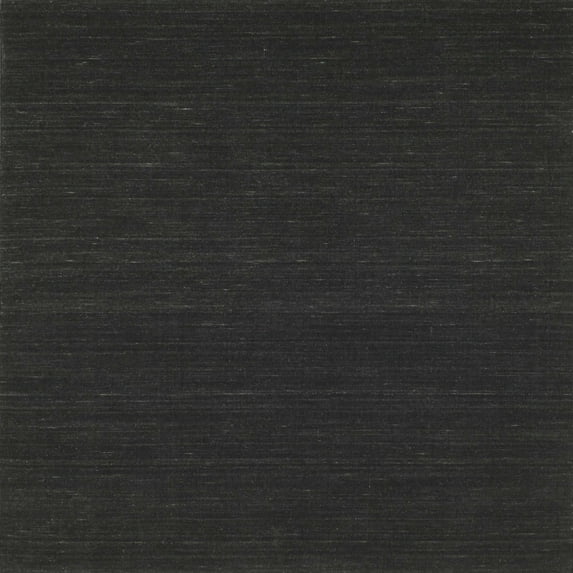 Ahgly Company Machine Washable Indoor Square Contemporary Charcoal Black Area Rugs, 4' Square