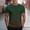 Army Green, variant on Men's Striped Gradient Color Block T-Shirt, Short Sleeve Crew Neck Tee, Fashionable Casual Design for Summer