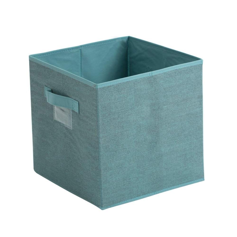 Simplify Collapsible Storage Cube, Dusty Blue, 6 Pack