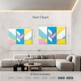 thumbnail image 4 of Elephant Stock Retro Geometric Abstract Xxiv Wall Art - Horizontal Multi Panel Canvas - Living Room Wall Decor - Abstract Multi Panel - White And Pink Decor - 74" x 48", 4 of 8