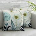 thumbnail image 3 of Nawypu  Flower Plant Super Soft Couch Pillowcase, Satin Throw Pillow Case for Bed Sofa Car Zippered Cushion Cover for Home Decor, Blue Watercolor Dandelion, 3 of 5