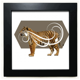 thumbnail image 1 of Mesa de pared con marco cuadrado negro, 1 of 4