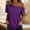 #19Purple, variant on MYAOYI Womens Tops Short Sleeved Off Shoulder Button straps Sexy Casual Loose Fit T Shirts Blouse