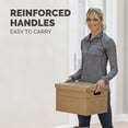 thumbnail image 5 of Medium Moving Box 10-Pack with Reinforced Handles, Tape-Free Assembly, and Lift-Off Lid (19-in x 14.5-in x 15.5-in), 5 of 7