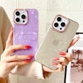 thumbnail image 2 of Compatible with iPhone Case,Electro Plated Camera Glitter Pearly Shell Pattern Full Body Protection Soft Shockproof Cover Phone Case (Grey,iPhone 15 Plus), 2 of 7