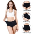 thumbnail image 2 of YAZI  Womens Underwear, Soft Cotton High Waist Breathable Solid Color Briefs Panties for Women, 2 of 12