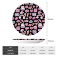 thumbnail image 2 of Yiaed Elements Print Bone China Decorative Plate Ceramic Dinner Plates Art Crafts with Display Stand-8in, 2 of 6