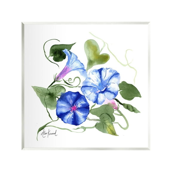 Stupell Industries Minimal Morning Glories Botanical & Floral Painting Unframed Art Print Wall Art, 12 x 12