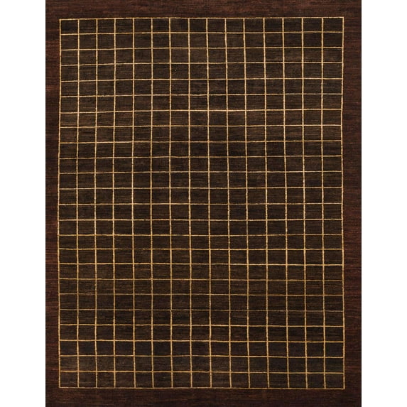 Ahgly Company Machine Washable Indoor Rectangle Abstract Sepia Brown Area Rugs, 2' x 5'