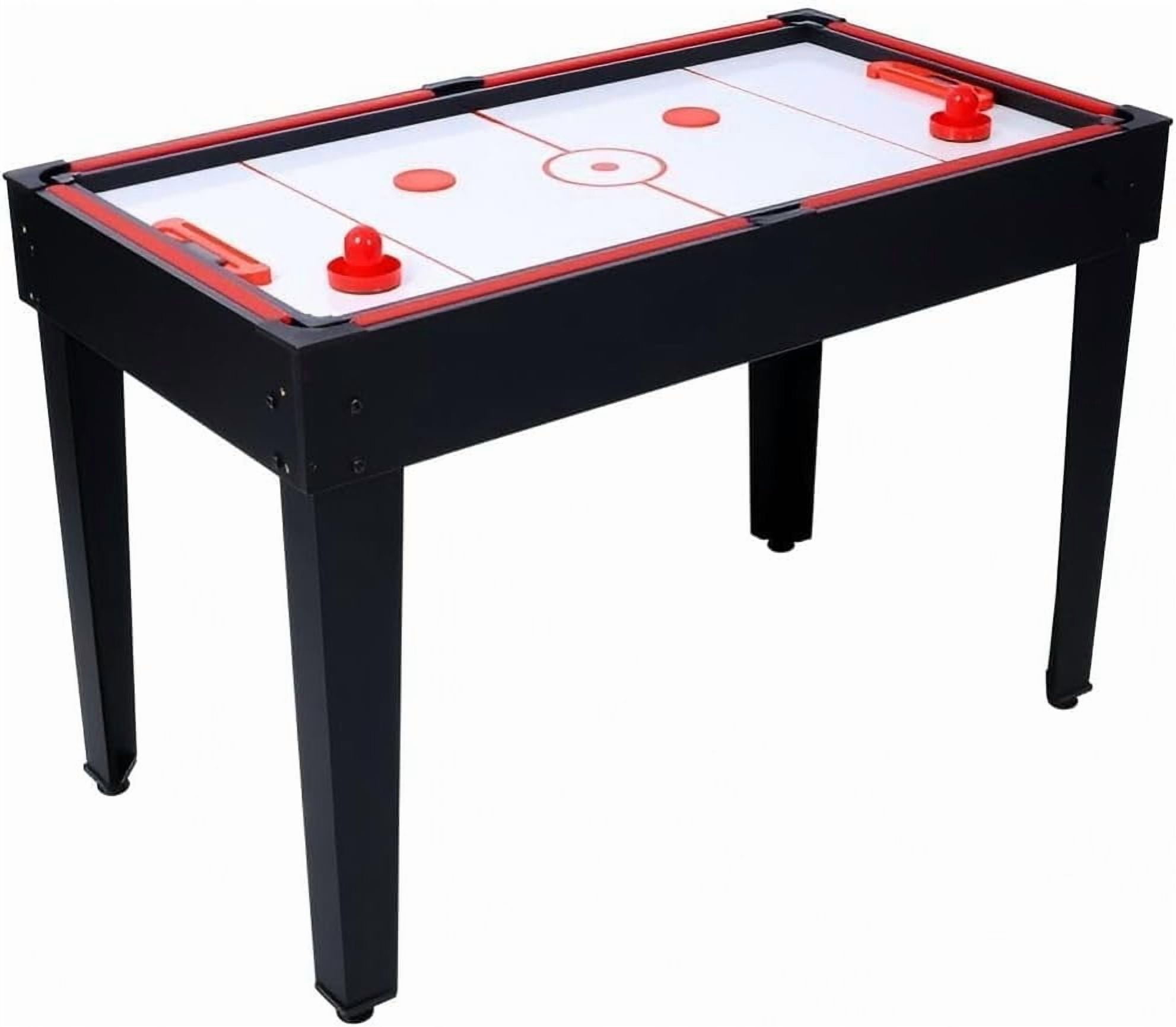 Rugerasy 5 in 1 Multi-Game Table,Combo Game Table with Billiards,Push Hockey,Foosball,Ping Pong,Basketball for Adults,Portable Multi Game Combination Table Set for Home,Game Room,Black/Red