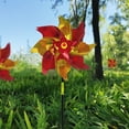 thumbnail image 5 of Yiaieng 10PCS Sparkly Reflective Pinwheels with Stakes, Bird Repellent Devices Deterrent to Scare Birds Away from Yard Patio Farm Garden Window Decorations (Yellow), 5 of 8