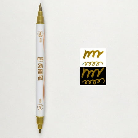 

Colorful Pen With Double Head 10ml Metal Pearlescent Soft Pen Art Painting Pigment Pen Student Colored Line Drawing Handdrawn Curtain Pen Essential Tools
