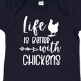thumbnail image 4 of Inktastic Life is Better with Chickens Boys or Girls Baby Bodysuit, 4 of 5