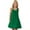Green, variant on Lndajk Girls' Sleeveless Tiered Dress with Flowy Skirt Scoop Neck Casual Summer Design Black 120