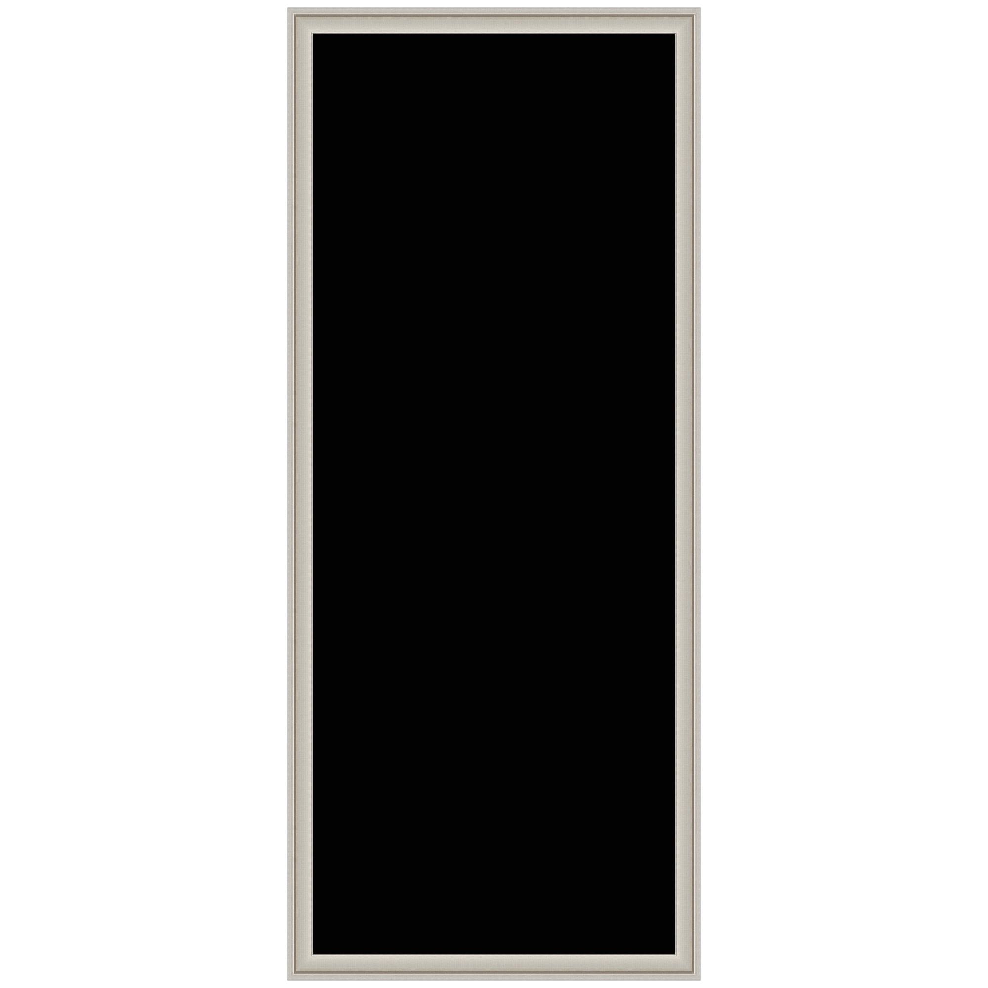 Kate and Laurel Framed Fabric Pinboard 18 x 42,  Printed Linen Classic Bulletin Board for Use as a Vision Board or Wall Organization, Florence Silver Frame