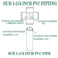 thumbnail image 3 of Paquete de 6 accesorios de PVC de 1 1/4, codo de 5 vías, accesorios de PVC para muebles resistentes SCH 40, tees de salida lateral de 5 vías, accesorios de tubería Conner para cobertizo de invernadero, 3 of 5