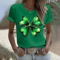 thumbnail image 4 of Haivin Women's St. Patrick's Day Printed Short Sleeve T-Shirt, Soft and Breathable Cotton Fabric, Casual Graphic Tee for Holiday Parties and Everyday Wear, 4 of 5
