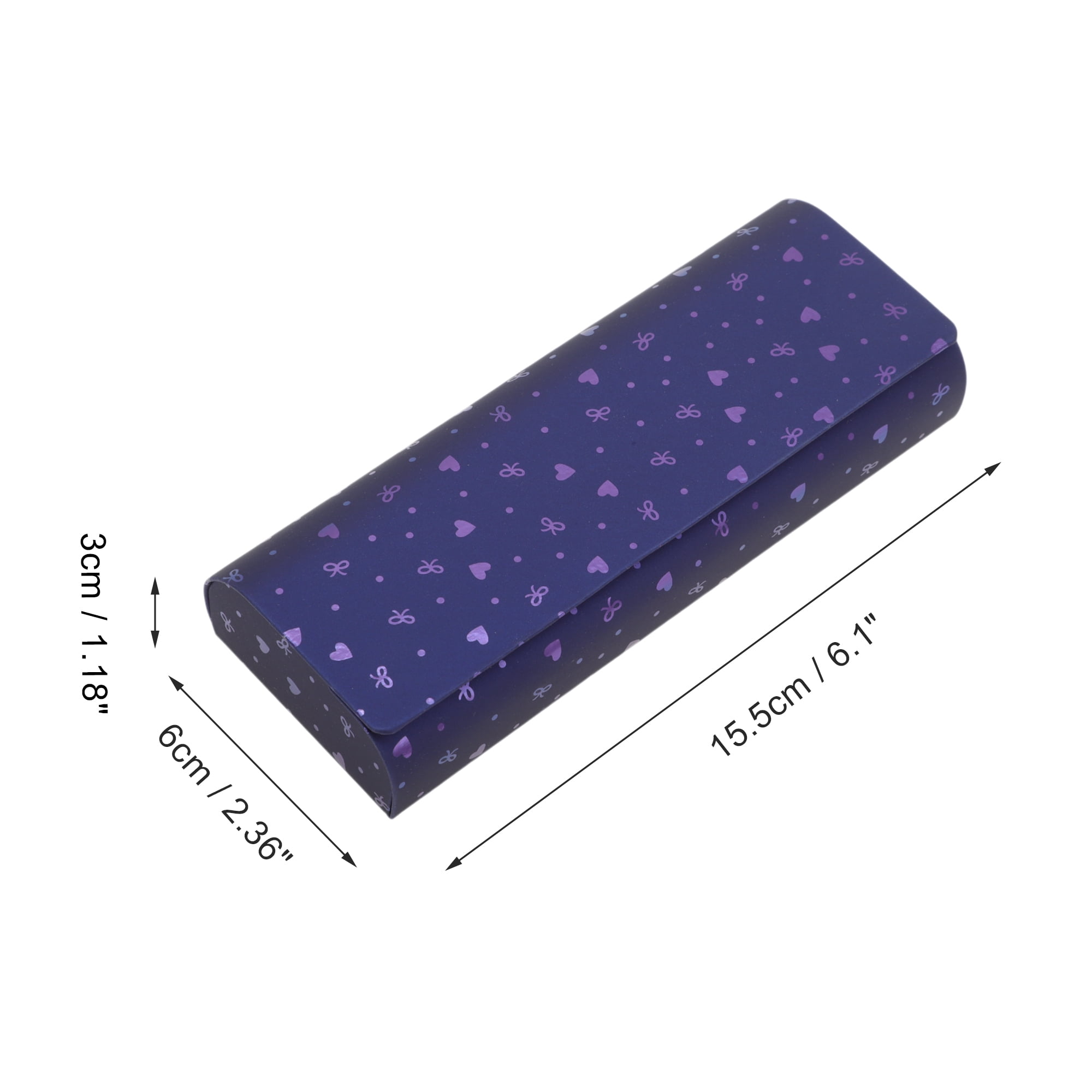 Unique Bargains Magnetic Durable Cartoon Cute Eyeglasses Case for Storage Purple