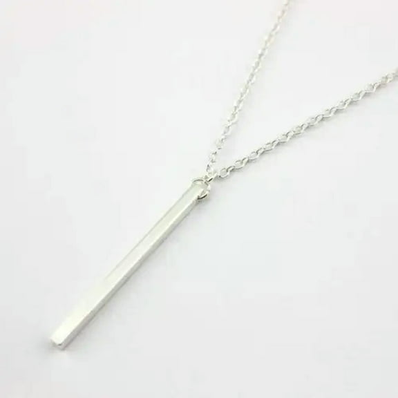 Women Long Bar Pendant Necklace Gold Silver Bar Necklace, Bar Necklaces Pendants