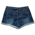 thumbnail image 7 of Kaemgyyd Womens Jean Shorts Stretch Mid Waisted Ripped Rolled Hem Denim Shorts Vintage Summer Beach Casual Streetwear, 7 of 7