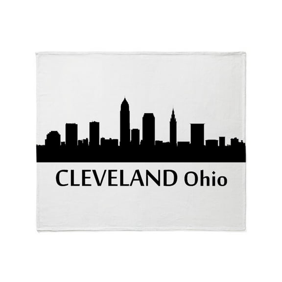 CafePress - Cleveland Cityscape Skyline Throw Blanket - Soft Fleece Throw Blanket, 50"x60" for All Ages