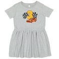 thumbnail image 3 of Inktastic Number Three Race Car Girls Toddler Dress, 3 of 5
