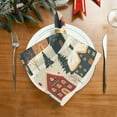 thumbnail image 2 of Napkin Satin Napkin 20*20Inchx1 Kitchen Towel Dinner Plate Towel Decorative Towel Napkin Tea Towel Suitable For Kitchen Table Cartoon Christmas House, 2 of 8