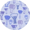 thumbnail image 1 of Ahgly Company Machine Washable Indoor Square Transitional Sky Blue Area Rugs, 3' Square, 1 of 7