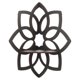 thumbnail image 2 of Estante flotante de pared con flores, estante flotante para dormitorio, estante flotante pequeño de madera, 2 of 3
