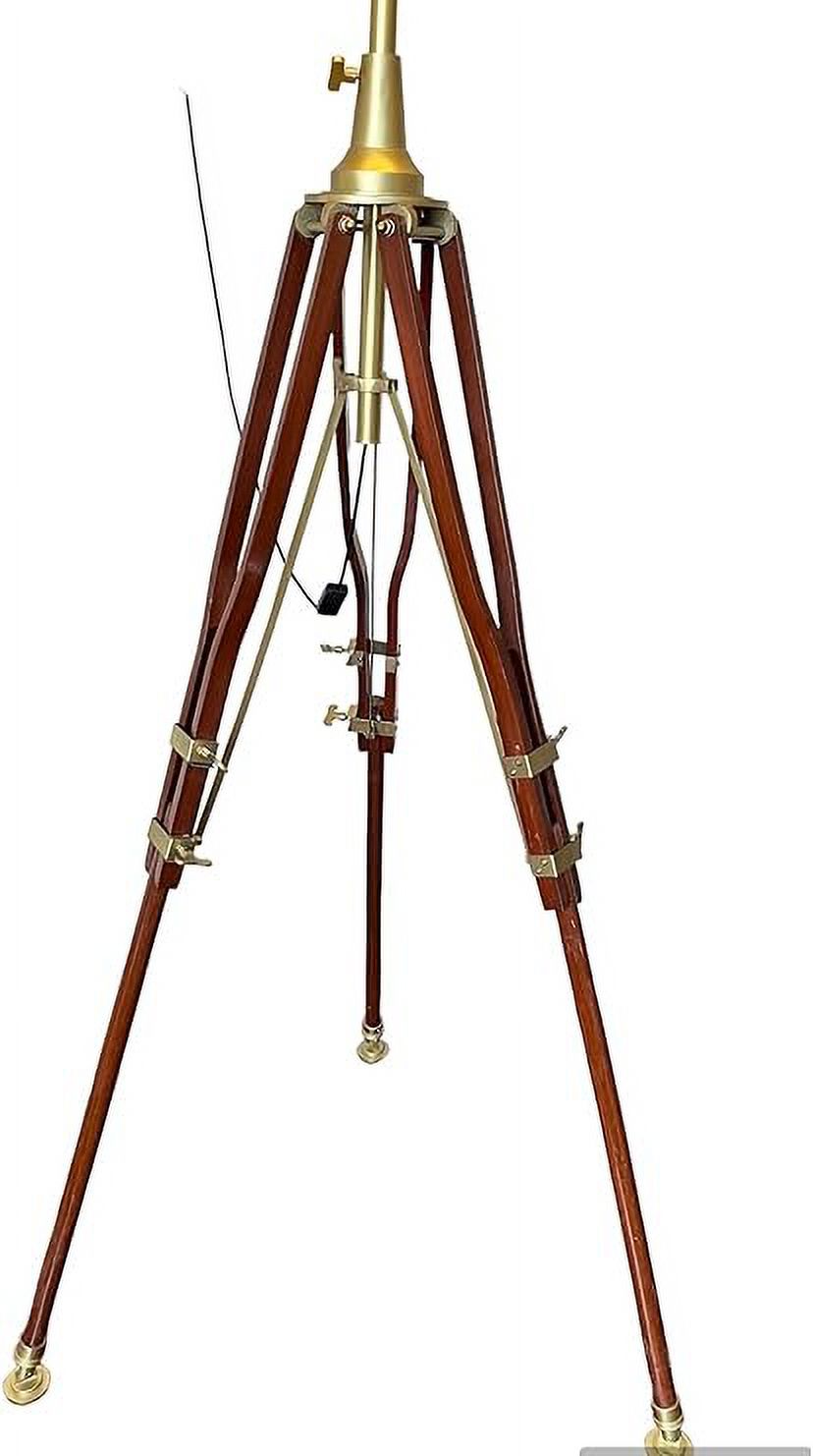 Tripod Floor Lamp - Modern Wood Floor Lamp and E26 Lamp Base,Perfect for Living Room, Bedroom, Study Room and Office Without Shade