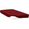 thumbnail image 2 of Fitted Sheet 1PC - Deep Pocket of 15" Inch Fully Elastic - 300 Thread Count 100% Egyptian Cotton Mattress Cover, Luxury Silky & Ultra-Soft Bottom Sheets - Burgundy Solid, King Size., 2 of 4