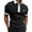 Black, variant on Fimkaule Short Sleeve Polo Shirts for Men Summer Solid Print T Turn Down Collar T Shirt Casual Shirt Tops