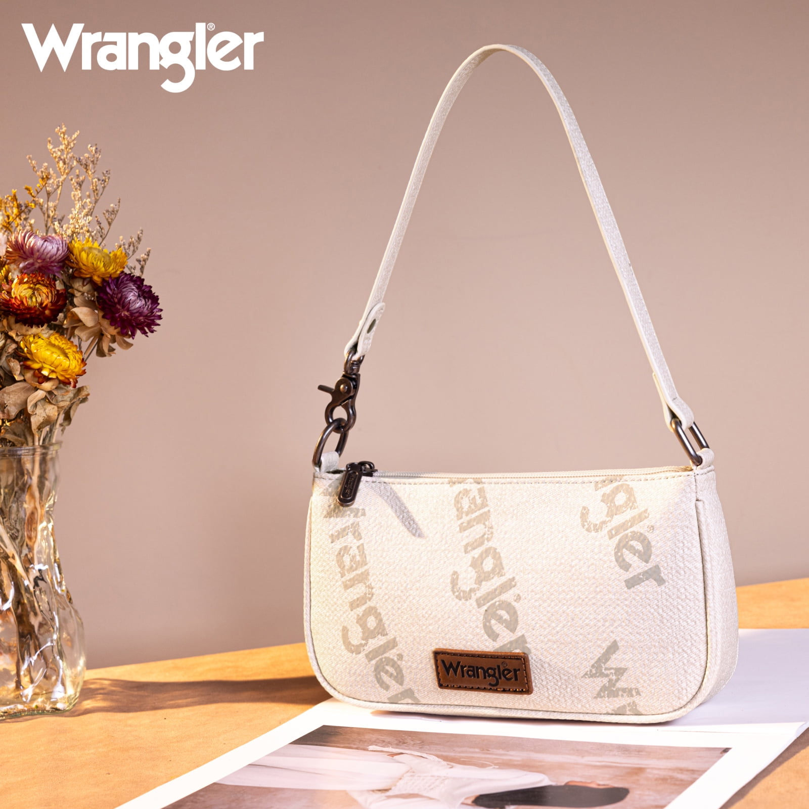 Wrangler Shoulder Bag for Women 90s Retro Top-Handle Hobo Handbag